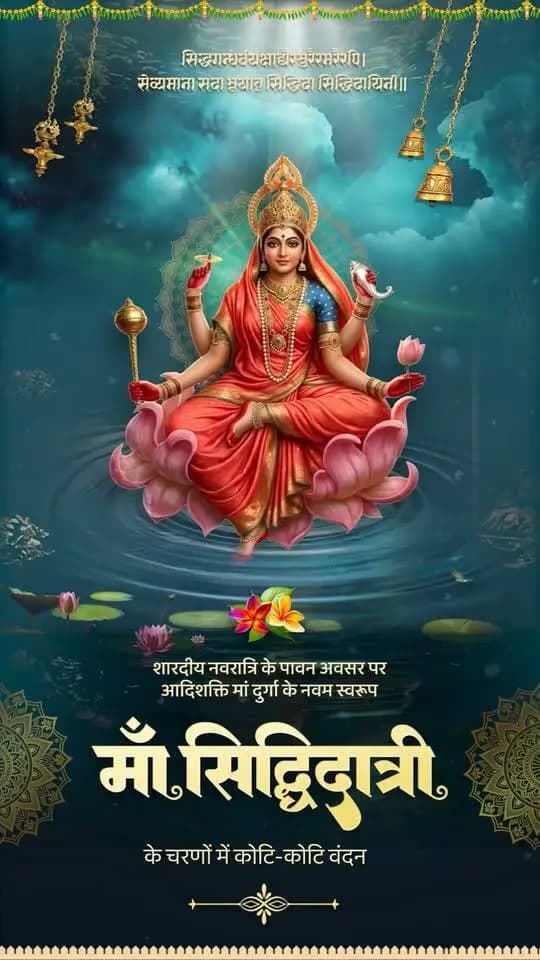ॐ सिद्धिदात्र्यै नम:
मोक्षदायिनी माँ सिद्धिदात्री जी के चरणों में शत्-शत् वंदन।
सभी प्रदेशवासियों को शारदीय नवरात्रि की महानवमी पर हार्दिक बधाई और शुभकामनाएं।
देवी माँ सिद्धिदात्री की कृपा चराचर जगत पर बनी रहे, सभी का जीवन सुख, समृद्धि और खुशहाली से परिपूर्ण हो।
#नवरात्रि_पर्व #नवम्_सिद्धिदात्री #महानवमी
#Navratri2026 #CGNavratri2026