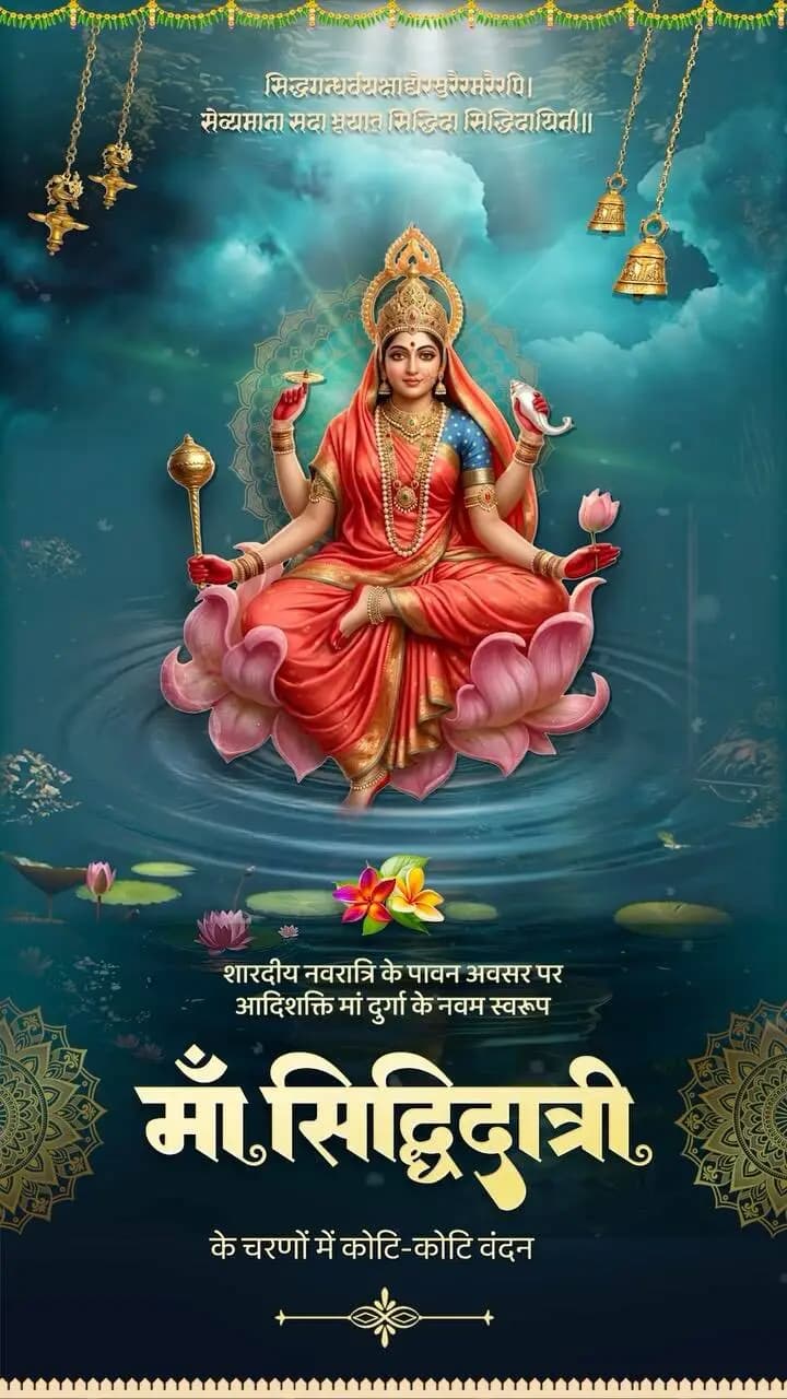 ॐ सिद्धिदात्र्यै नम:
मोक्षदायिनी माँ सिद्धिदात्री जी के चरणों में शत्-शत् वंदन।
सभी प्रदेशवासियों को शारदीय नवरात्रि की महानवमी पर हार्दिक बधाई और शुभकामनाएं।
देवी माँ सिद्धिदात्री की कृपा चराचर जगत पर बनी रहे, सभी का जीवन सुख, समृद्धि और खुशहाली से परिपूर्ण हो।
#नवरात्रि_पर्व #नवम्_सिद्धिदात्री #महानवमी
#Navratri2026 #CGNavratri2026