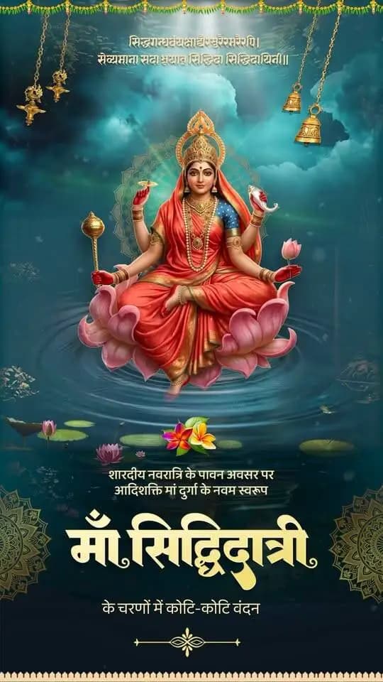 ॐ सिद्धिदात्र्यै नम:
मोक्षदायिनी माँ सिद्धिदात्री जी के चरणों में शत्-शत् वंदन।
सभी प्रदेशवासियों को शारदीय नवरात्रि की महानवमी पर हार्दिक बधाई और शुभकामनाएं।
देवी माँ सिद्धिदात्री की कृपा चराचर जगत पर बनी रहे, सभी का जीवन सुख, समृद्धि और खुशहाली से परिपूर्ण हो।
#नवरात्रि_पर्व #नवम्_सिद्धिदात्री #महानवमी
#Navratri2026 #CGNavratri2026