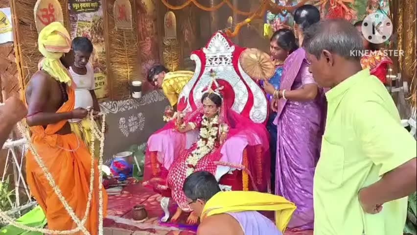 সাগর: কমল পুর সার্বজনীন দুর্গোৎসব কমিটির প্রথম বছরে পুজোয় সারম্বরে পালিত হল কুমারী মায়ের পূজো