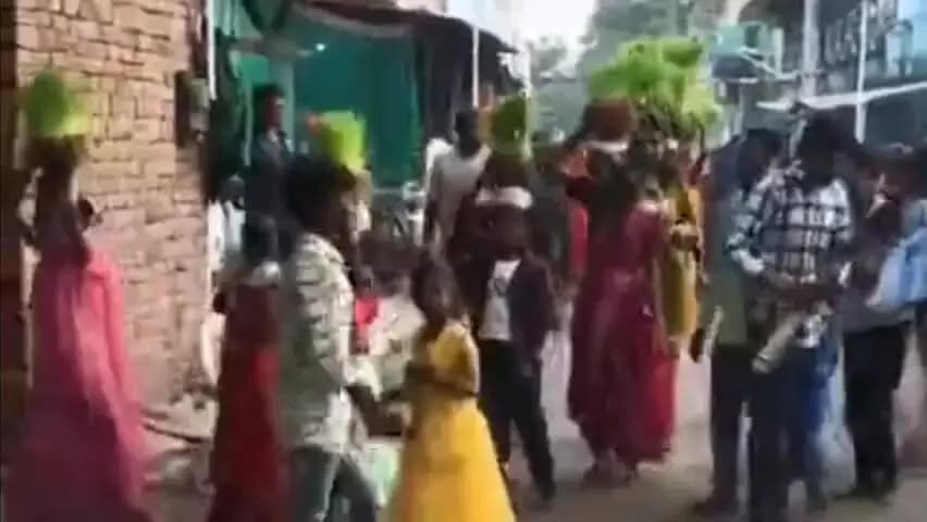 बासोदा: शहर में नवमी पर निकले ज्वारों के चल समारोह, माता के दरबार में अर्पित किए ज्वारे