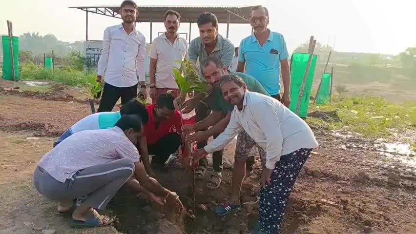 बेमेतरा: दशहरा के अवसर पर पकड़ीडीह बाजार में पर्यावरण प्रेमियों ने वृक्षारोपण किया, हरियाली बचाने का दिया संदेश