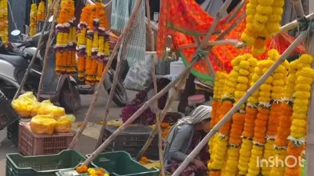नाशिक: दसऱ्या निमित्त नाशिकच्या पुण्यशोल्क अहिल्याबाई होळकर पुलावर मोठ्या प्रमाणात झंडूचे फुले आली विक्रीला !