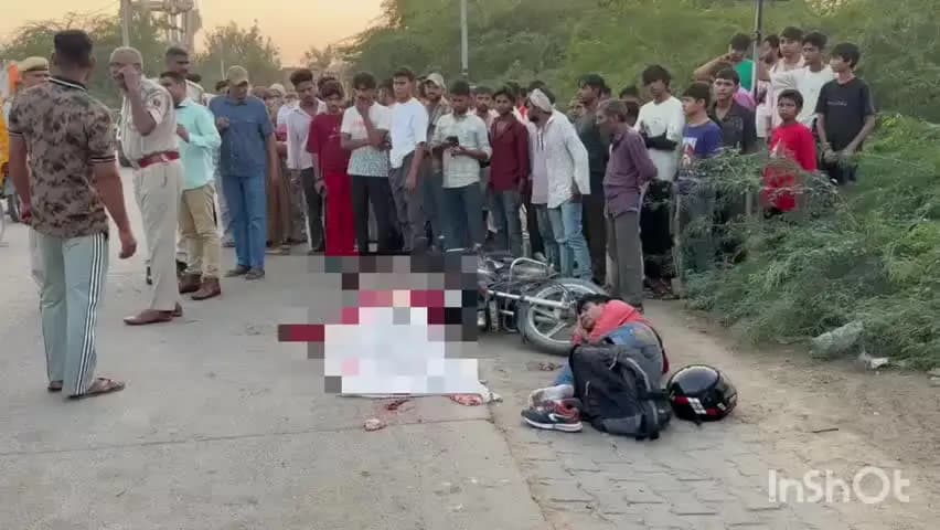 डीग: डीग-गोवर्धन मार्ग पर ट्रक की टक्कर से बाइक सवार महिला की हुई मौत