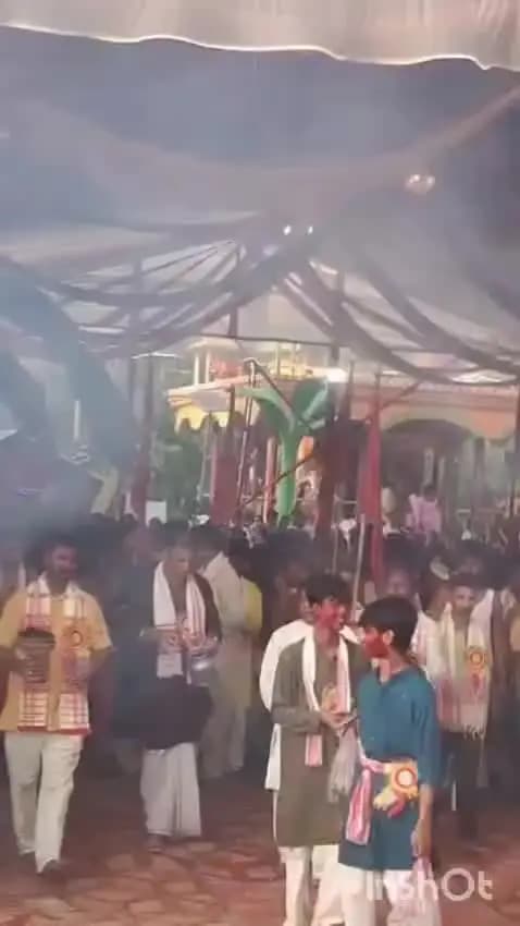 ছয়গাঁও: ঐতিহাসিক শ্ৰীশ্ৰী মা চণ্ডিকা দেৱালয়ত দুৰ্গা পূজাৰ মহানৱমী উপলক্ষে পৰম্পৰাগত হেঙাৰ ভঙা প্ৰথা।