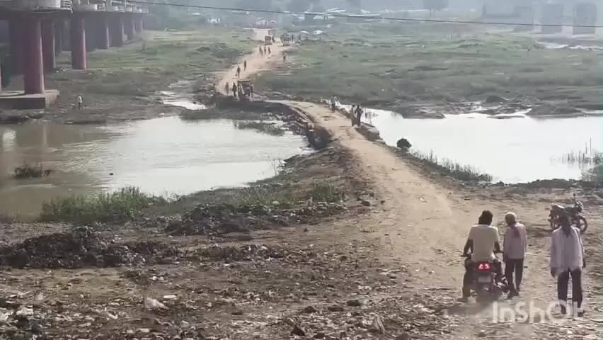 लखीसराय: नया बाजार किऊल नदी पर अस्थायी पुल से आवागमन शुरू