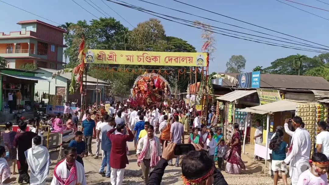ছয়গাঁও: আজি বিজয়া দশমী , মংগোলীক অনুষ্ঠানৰে দেৱীক বিদায়