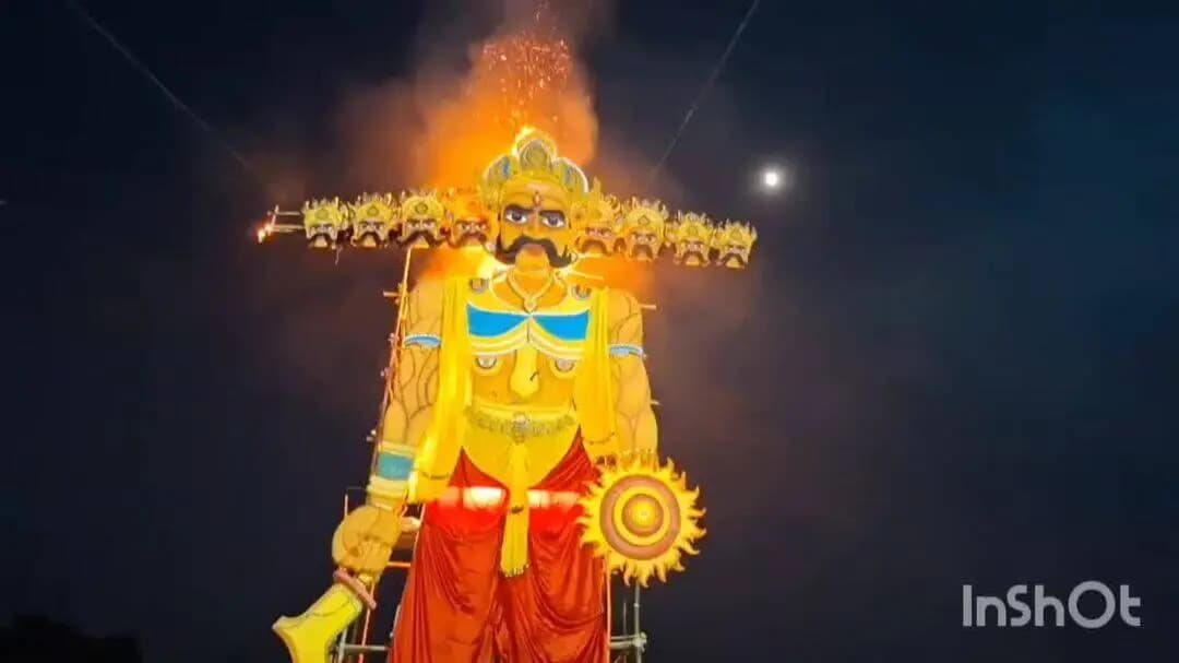 বিশ্বনাথ: বৰগাং ঘাটত উখল মাখল পৰিৱেশৰ মাজত ৰাৱণ দহন কাৰ্য্যসূচী সম্পন্ন