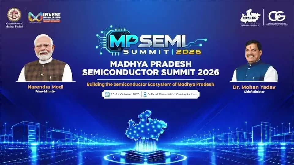 मुख्यमंत्री डॉ. मोहन यादव के मुख्य आतिथ्य में ब्रिलियंट कन्वेंशन सेंटर, इंदौर में आयोजित 'मध्यप्रदेश सेमीकंडक्टर समिट 2026'
#Indore