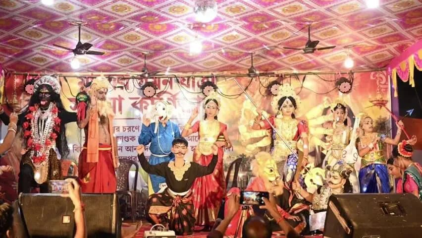 কমলপুর: সুরমা এলাকায় শ্রী শ্রী মা দুর্গার গমন যাত্রা অনুষ্ঠান
