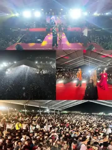 खुर्दा महोत्सव 2026 का विहंगम दृश्य और ट्रेडिंग स्टार खेसारीलाल यादव का पावर पैक परफॉर्मेंस हमेशा यादगार रहेगा। Khesari