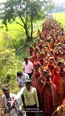 अगहन पंचायत के सतविघी लक्ष्मण टोला में बजरंगबली मंदिर का निर्माण को लेकर कलश यात्रा निकाला गया