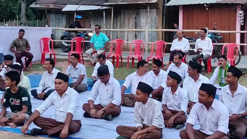 ধর্মনগর: ধর্মনগর চন্দ্রপুর RSS শাখার উদ্যোগে একটি কর্মসূচি অনুচিত হয়