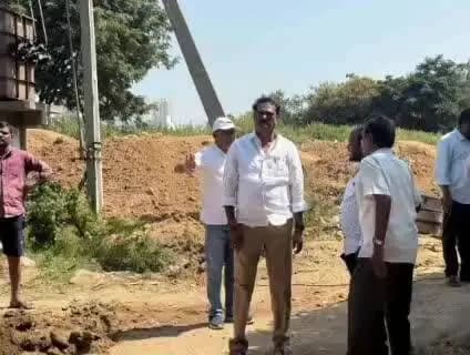 ఇబ్రహీంపట్నం: హైదర్ నగర్ డివిజన్ పరిధిలో అభివృద్ధి పనులను పరిశీలించిన మాజీ కార్పొరేటర్ నార్నె శ్రీనివాసరావు