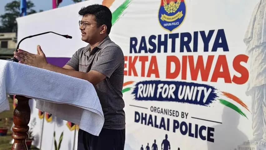 আমবাসা: ধলাই জেলা পুলিশের উদ্যোগে রান ফর ইউনিটি অনুষ্ঠিত হয়