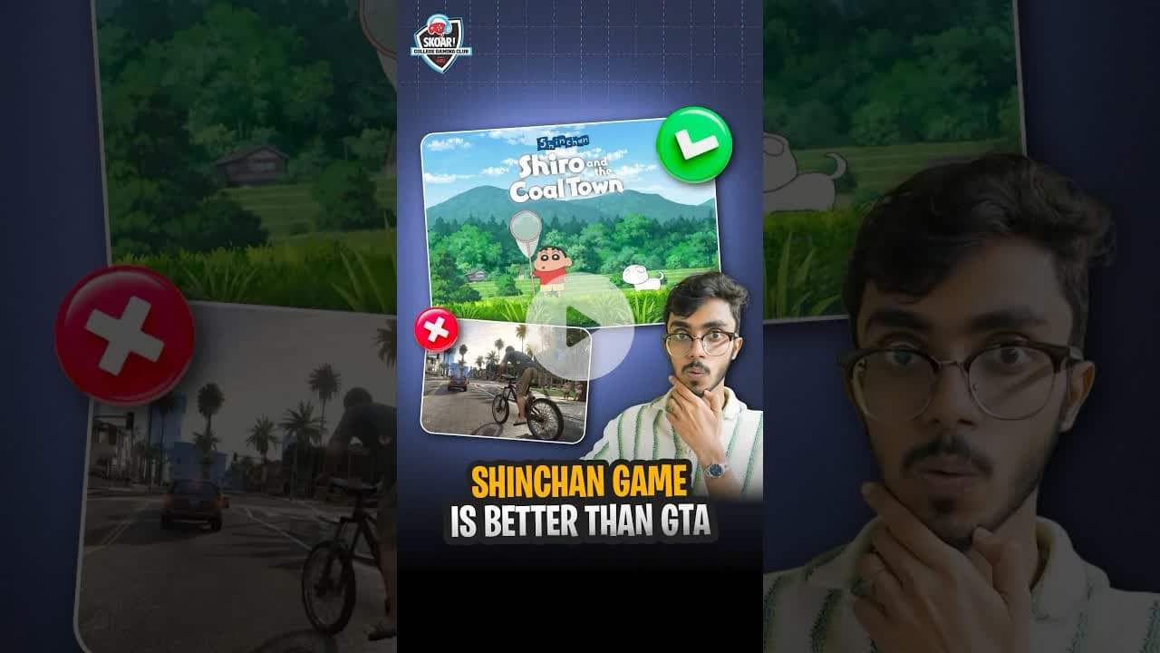 This Shinchan game is better than GTA😳 #shinchan #shinchangta5 #gta #shinchangame #office #anime