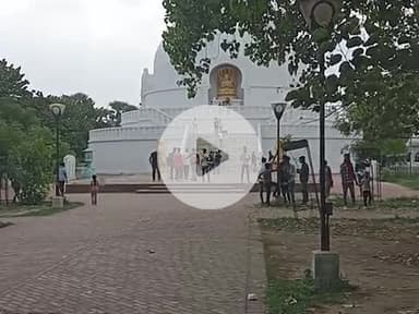 बुद्ध स्मारक वैशाली #बहुत ही शांति वातावरण है।