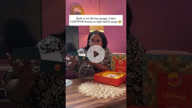 #shortvideo Ghewar Season✨🫂 #ghewar #food #festivevibes #viral #trending #yshorts #kesarghewar