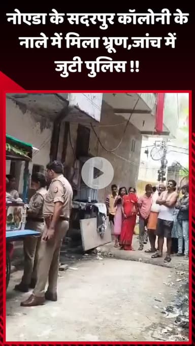 गौतम बुद्ध नगर: नोएडा के सदरपुर कॉलोनी के नाले में मिला भ्रूण, पुलिस जांच में जुटी