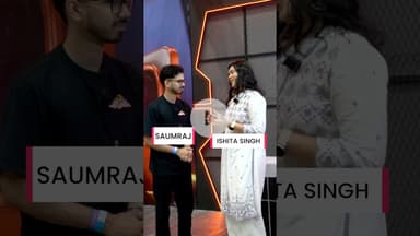 Rapid fire questions with @SaumRaj at iQOO Battleground Series 🔥 #bgmi #bgmilan #iqoo #iqoolan