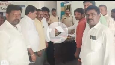 పెద్దఅడిశర్లపల్లి: గుడిపల్లి గ్రామం సమీపంలోని ఎల్లమ్మ తల్లి ఆలయ ఆవరణంలో ఉన్న బండను ధ్వంసం చేసిన వ్యక్తులపై ఫిర్యాదు చేసిన గ్రామస్తులు