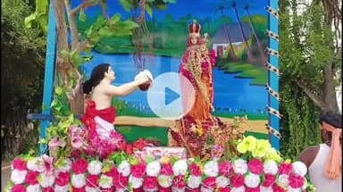 பாபநாசம்: கொடியேற்று விழாவிற்கு பாதயாத்திரையாக சப்பரத்துடன் செல்லும் வேளாங்கண்ணி பக்தர்கள்