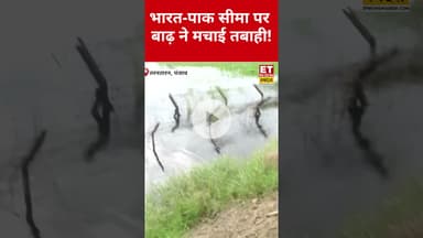 भारत-पाकिस्तान सीमा पर बाढ़ से मची भारी तबाही! #etnowswadesh #indiapakistanborder #shortsfeed