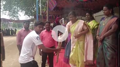 கும்பகோணம்: கண் கவர் விளையாட்டு நிகழ்ச்சி... தேசிய பேஸ்கட் பால் வீராங்கனை ஏஞ்சல் ஜீவிதா பங்கேற்பு