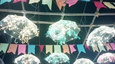 पटना के आनंदपुरी मे बना 5000 छतरियों का पंडाल। #durgapuja2025 #anandpuri #patna #navratri2025 #durgapandal #jaymatadi