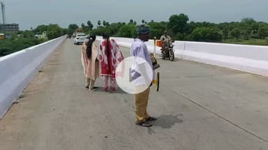 திருமயம்: சிவபுரம் வெள்ளாறு பாலத்தை ஆய்வு செய்த நெடுஞ்சாலைத்துறை பொறியாளர் குழுவினர் உறுதித் தன்மை குறித்து ஆய்வு