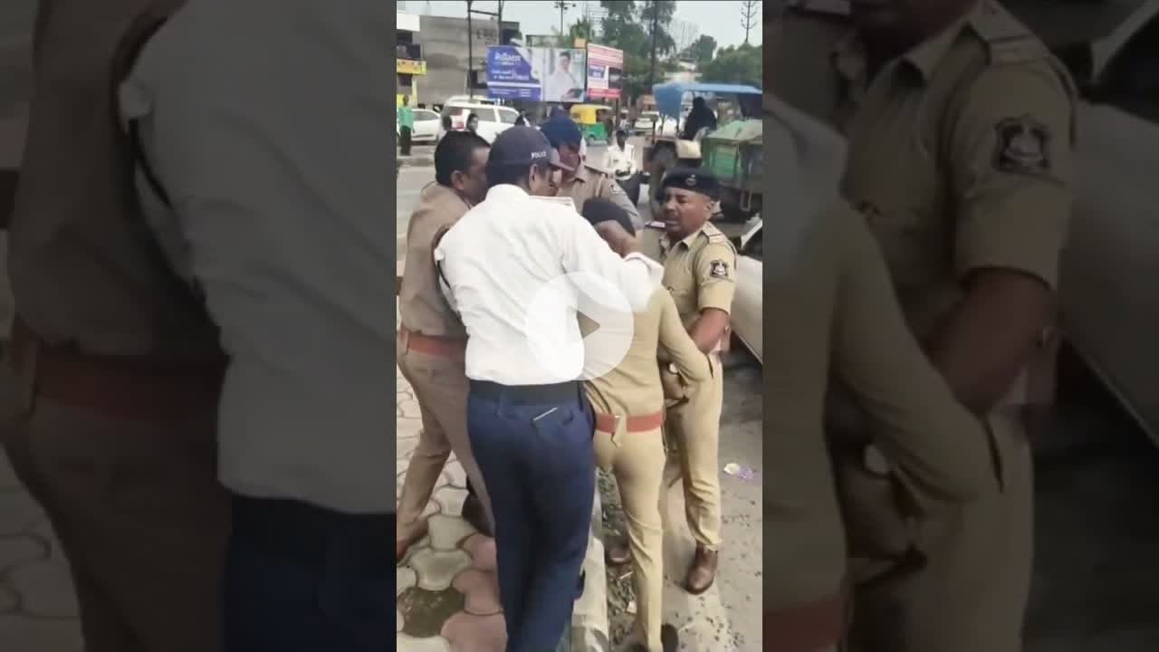 पुलिस और आम नागरिक में जमकर हुई मारपीट। #pulice #indiakhabartv #पुलिस #breakingnews