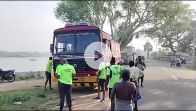 திருவையாறு: கன்று ஈன்ற நிலையில் காவிரி ஆற்றின் நடுவீட்டில் தவித்த பசு மாடு மீட்பு: திருக்காட்டுப்பள்ளி தீயணைப்புத் துறையினர் சாதனை