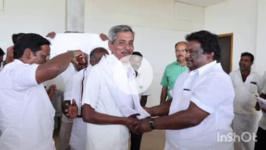 ஆண்டிமடம்: ஆண்டிமடம் பகுதியை சேர்ந்த மாற்றுக் கட்சியினர், திமுகவில் இணைந்தனர்- அமைச்சர் சிவசங்கர் பங்கேற்பு