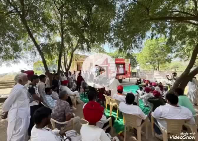 आहोर: आहोर में पहुंचने पर विकास रथ का स्वागत किया गया, विधायक ने किया संबोधन