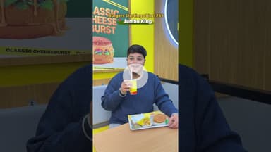 India’s Largest Pure Veg Burger Chain 🍔 Now in Prayagraj🤩 #ytshorts #jumboking #prayagraj #burger