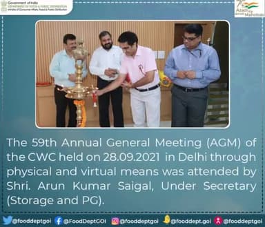 The 59th Annual General Meeting of the CWC held in Delhi.
#DFPD #AGM #Delhi #meeting
