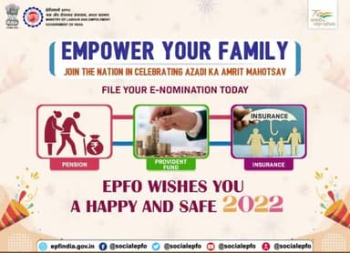 #EPFO wishes you a very happy and safe 2022 #Welcome2022 #NewYear2022