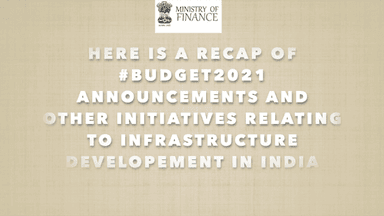 👆Here is a Recap of #Budget2021 announcements and other initiatives relating to the #infrastructure development in India