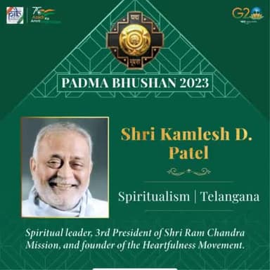 Kamlesh D. Patel receives Padma Bhushan from President #DroupadiMurmu for Spiritualism
#PeoplesPadma #PadmaAwards