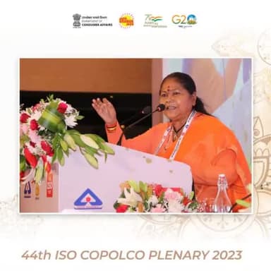 माननीय उपभोक्ता मामले, खाद्य एवं सार्वजनिक वितरण राज्य मंत्री साध्वी निरंजन ज्योति ने आज ली मेरिडियन, नई दिल्ली में आयोजित ISO COPOLCO PLENARY 2023 के 44वें संस्करण को संबोधित करते हुए।
#COPOLCO #ISO