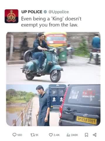 गद्दी चाहे #̶M̶i̶r̶z̶a̶p̶u̶r̶ बाइक की हो या गाड़ी की, ट्रैफिक नियम सेम रहेगा।
#RoadSafety
#MVAct
#MirzapurS3