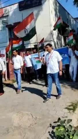 आजादी का अमृत महोत्सव के तहत तिरंगा यात्रा का आयोजन किया गया। #HarGharTiranga #IndiaPost4Tiranga