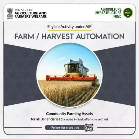 Agriculture Infrastructure Fund provides credit to eligible farmers for their farming & post-harvest related needs. Eligible activity under AIF are Farm/Harvest Automation.
#agrigoi #AIF #agriinfrafund #farming #postharve