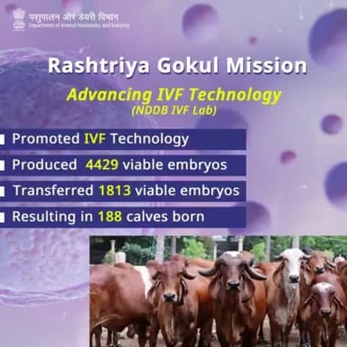 Breaking Boundaries: Advancing IVF Technology – From Innovation to Life, 188 Calves Born.
#RashtriyaGokulMission