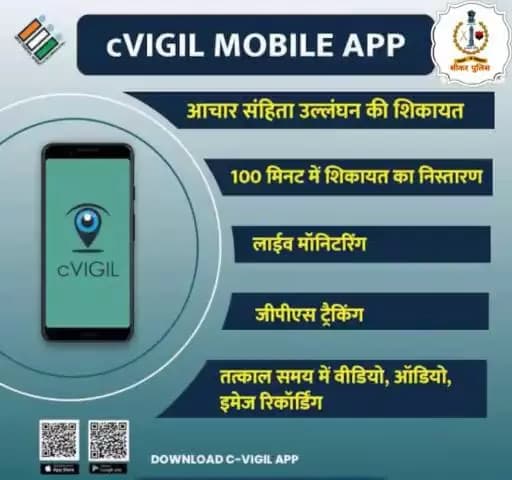 #सीकर
cVIGIL app.
#GoReport
#MyVoteMyPower #TeamSikarPolice