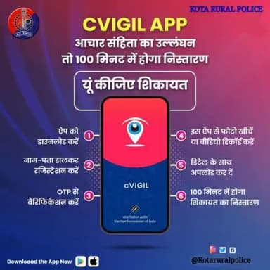 #लोकसभा_चुनावों में मतदाताओं के लिए मददगार है #cVIGIL App.
यह App आचार संहिता का उल्लंघन करने वालों पर कसेगा लगाम।