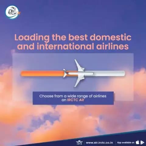 Find and book the best domestic and international airlines on #IRCTCAir for your journeys.