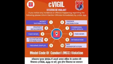 आदर्श आचार संहिता (MCC) के उल्लंघन की रिपोर्ट के लिए #cVISIL App को प्रयोग में लाएं।