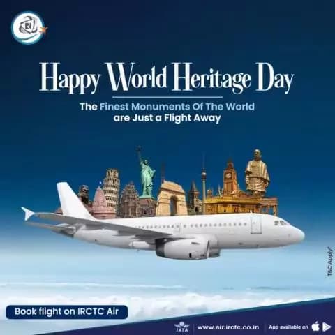 This #WorldHeritageDay, plan trips to some of the finest monuments across the world.
Book flights on IRCTC AIR