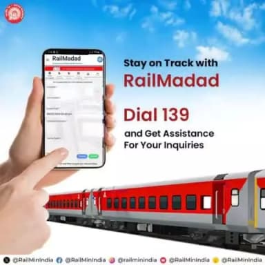 ट्रेन यात्रा कभी आसान नहीं रही! सुनिश्चित #RailMadad के लिए 139 डायल करें। डाउनलोड करना आईओएस: https://apps.apple.com/in/app/railmad… प्लेस्टोर: play.google.com/store/apps/det…